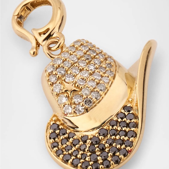 Mint Accessories - Mint Gold and Black Cowboy Hat Charm